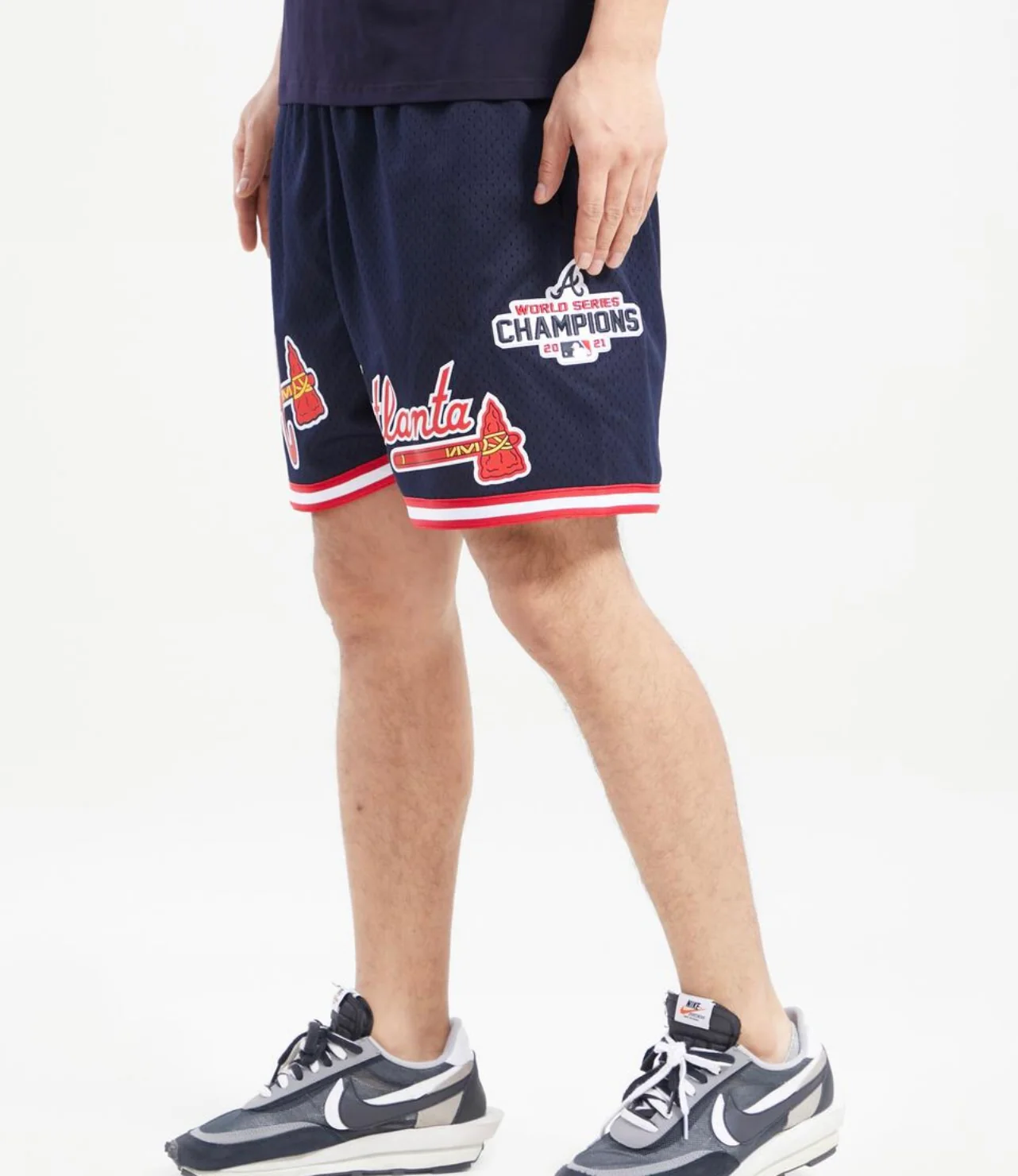 Atlanta Braves Logo Mesh Short - Image 2