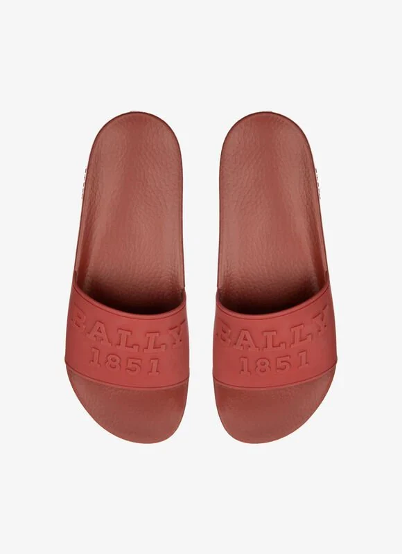 Bally Slaim Sandal In Red - Image 3