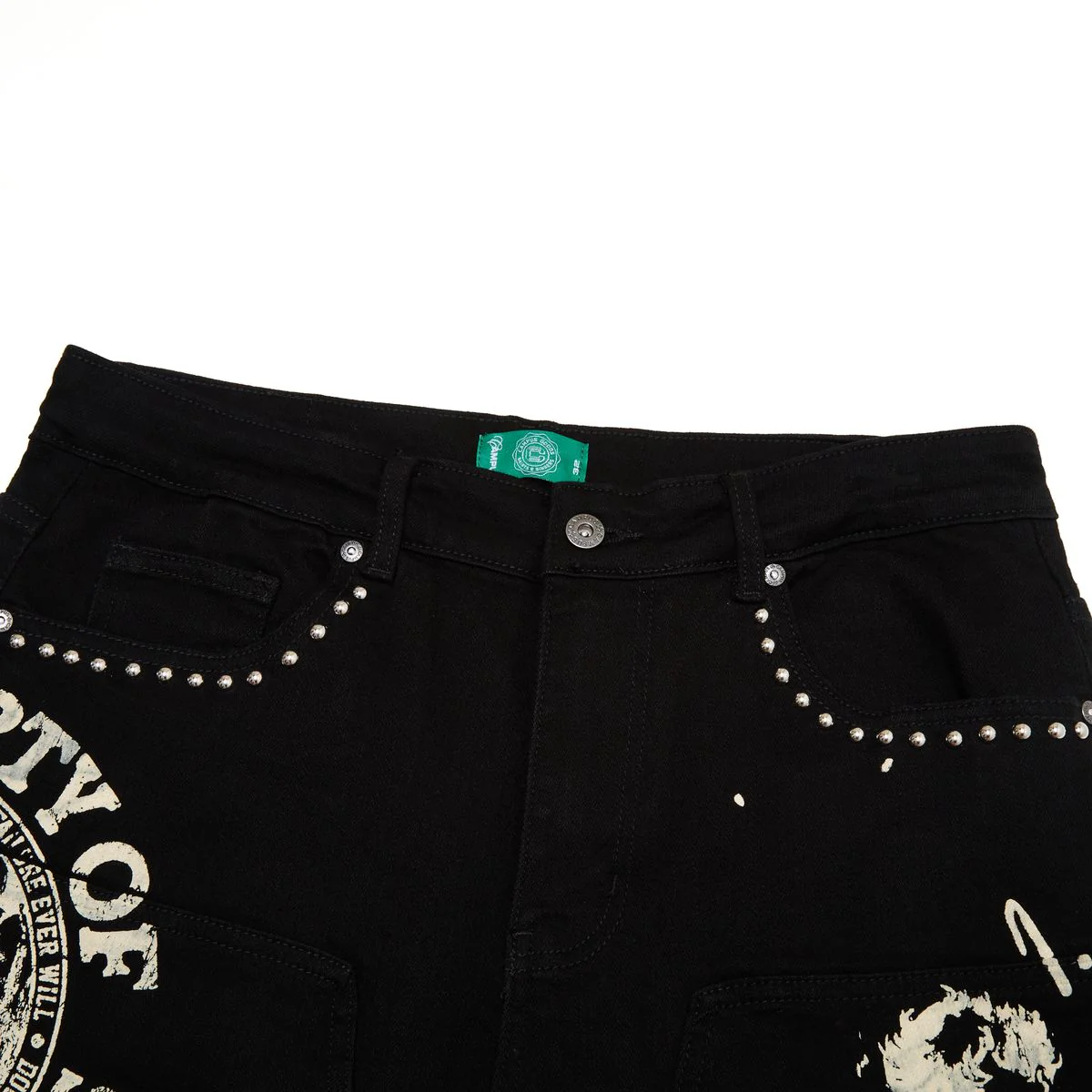 Campus “Seraph” Black Denim Jorts - Image 2