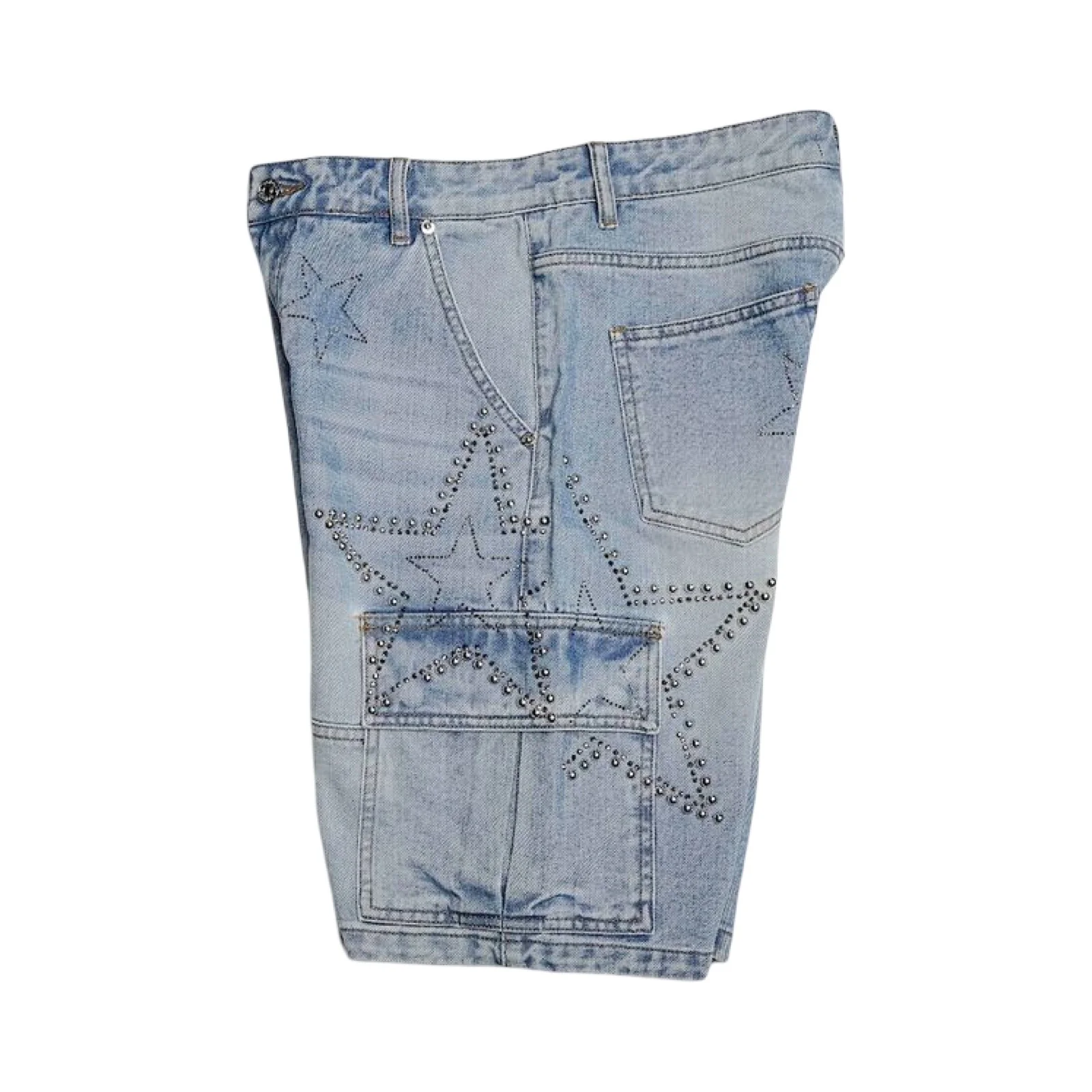 Concept La “Madrid” Blue Wash Shorts - Image 2