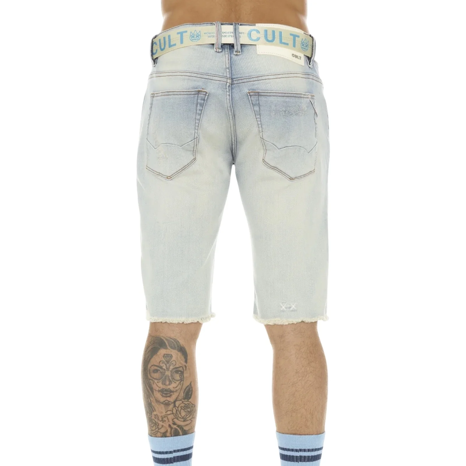 Cult “Scars” Rocker Belted Shorts - Image 2