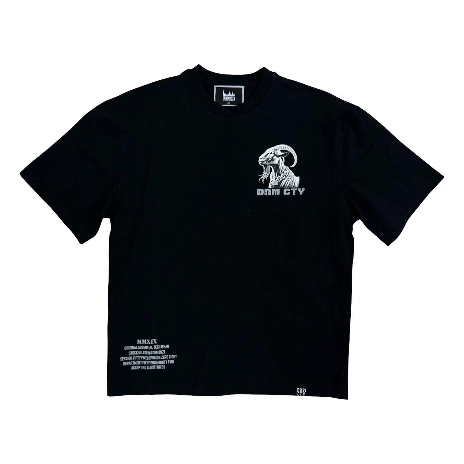 Denim City “Goat” Black/Grey Stones Tee - Image 2