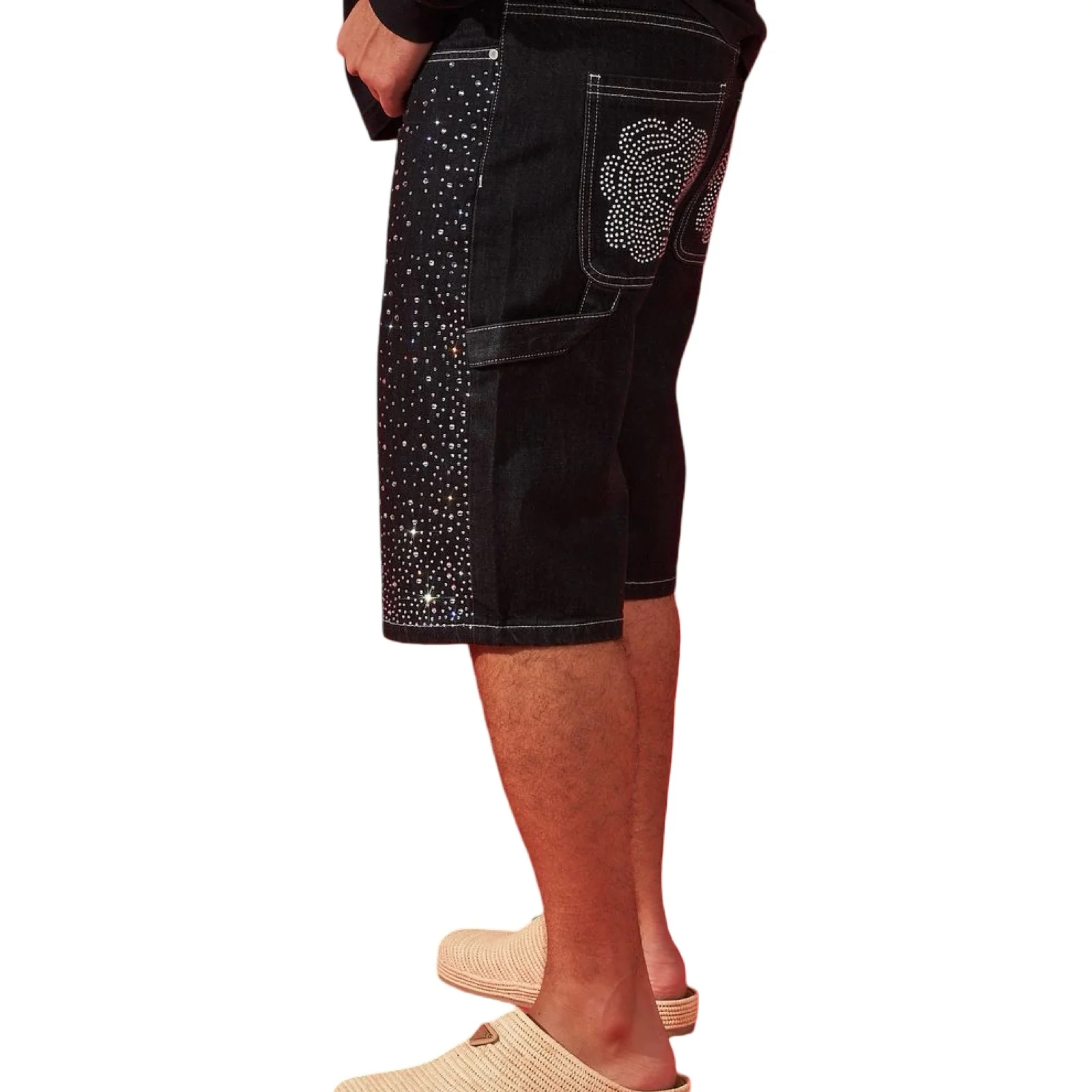 Duaa “Victorious” Black Stone Shorts - Image 2