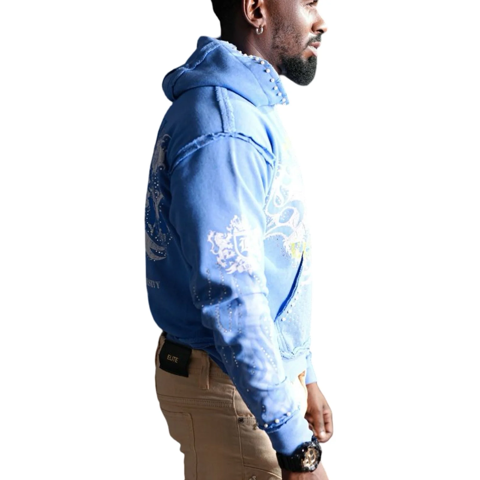 Elite “Saints Pearls” Washed Hoodie - Image 3