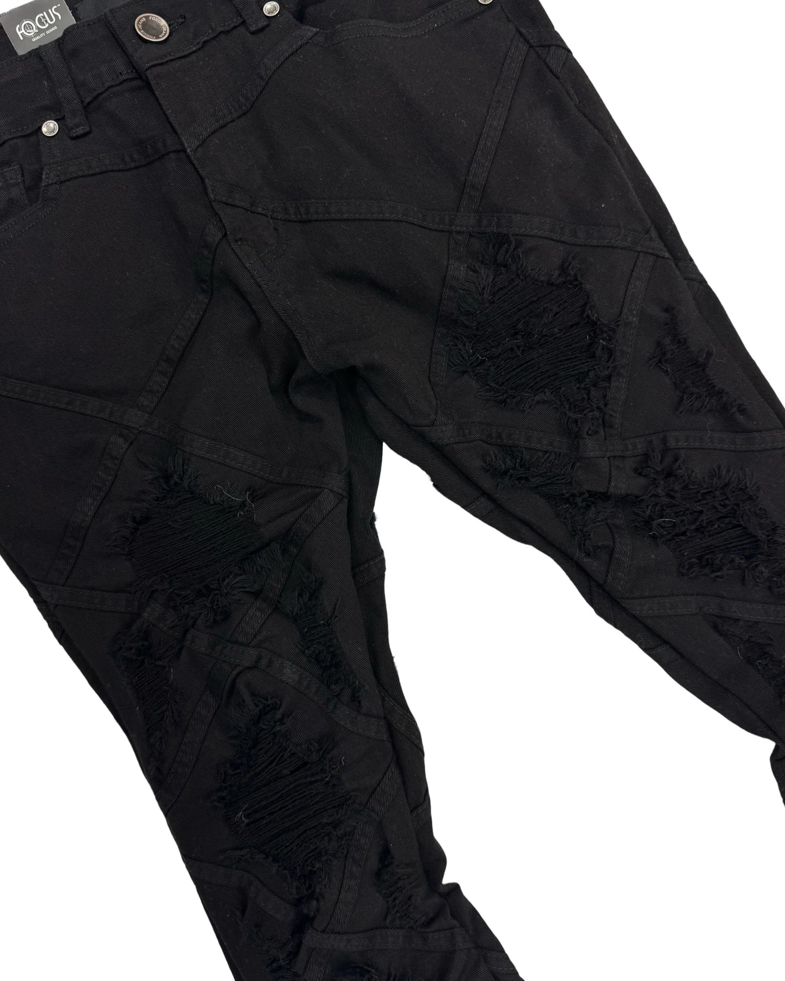 Focus Black City Stacked Jeans (5285) - Image 2