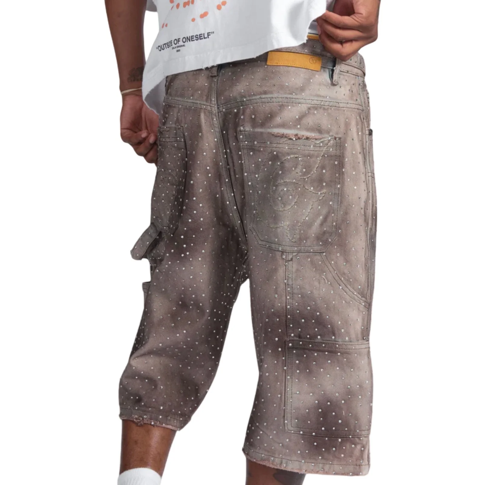 Gala “Show” Stones Acid Wash Shorts - Image 2