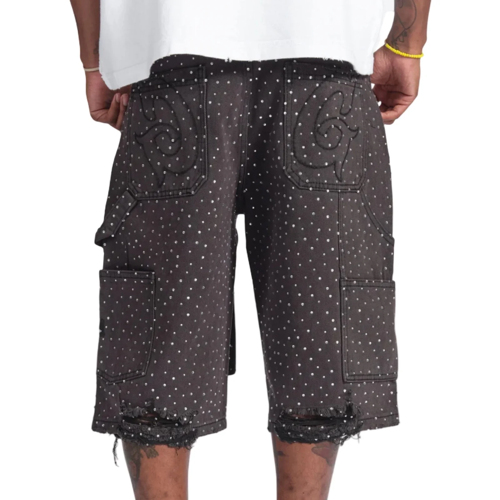 Gala “Show” Stones Black Wash Shorts - Image 2