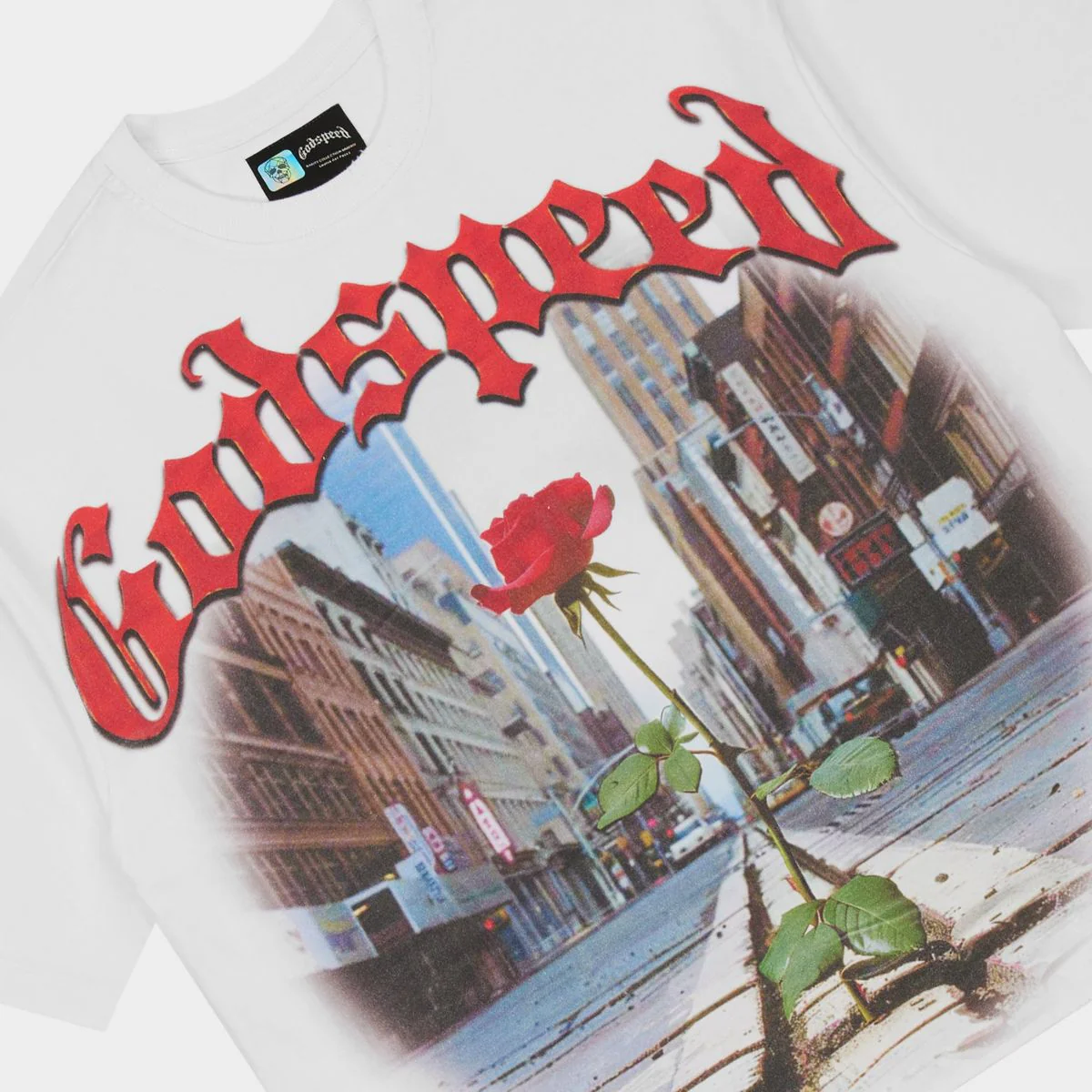Godspeed “Concrete Rose” White Tee - Image 2