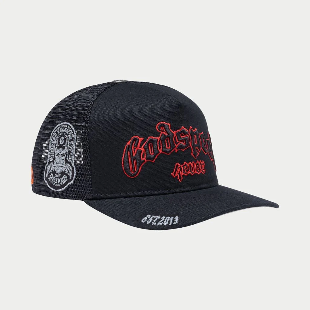 Godspeed “Forever” Black/Red Trucker Hat - Image 3