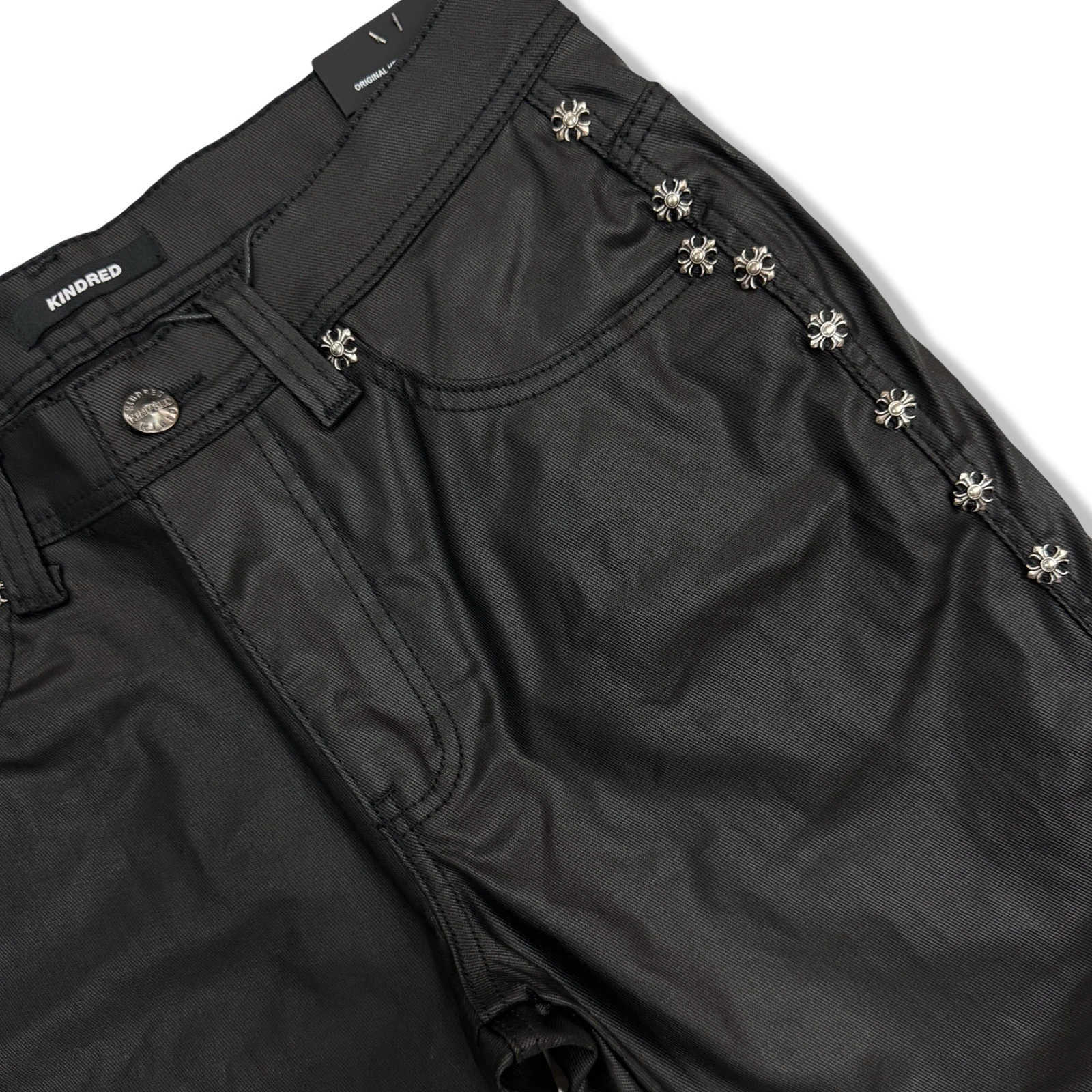 Kindred “Chrome” Black Wax Jorts - Image 2