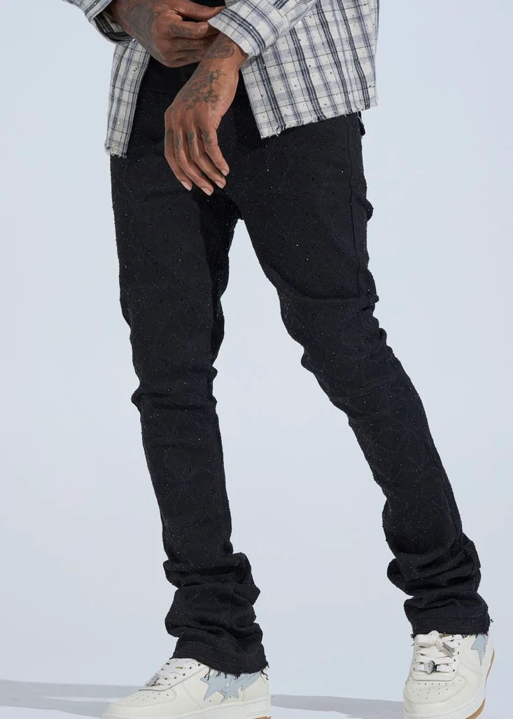 Pheelings “First Million” Rhinestone Black Stack Jeans - Image 3