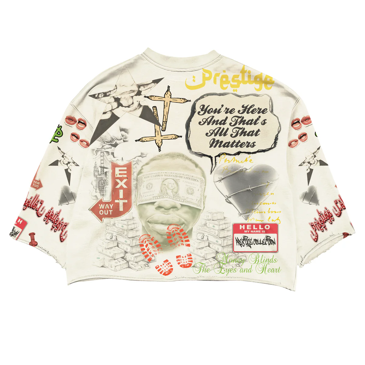 Prestige “Money Power Respect” Cream Tee - Image 2