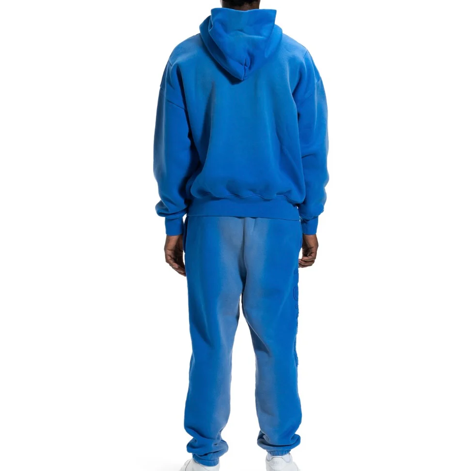 Purple Brand Embossed Logo Blue Jogging Set - Image 3