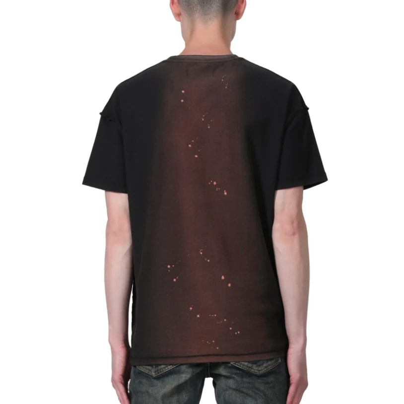 Purple Brand Textured Black Tie Dye S/S Tee - Image 3