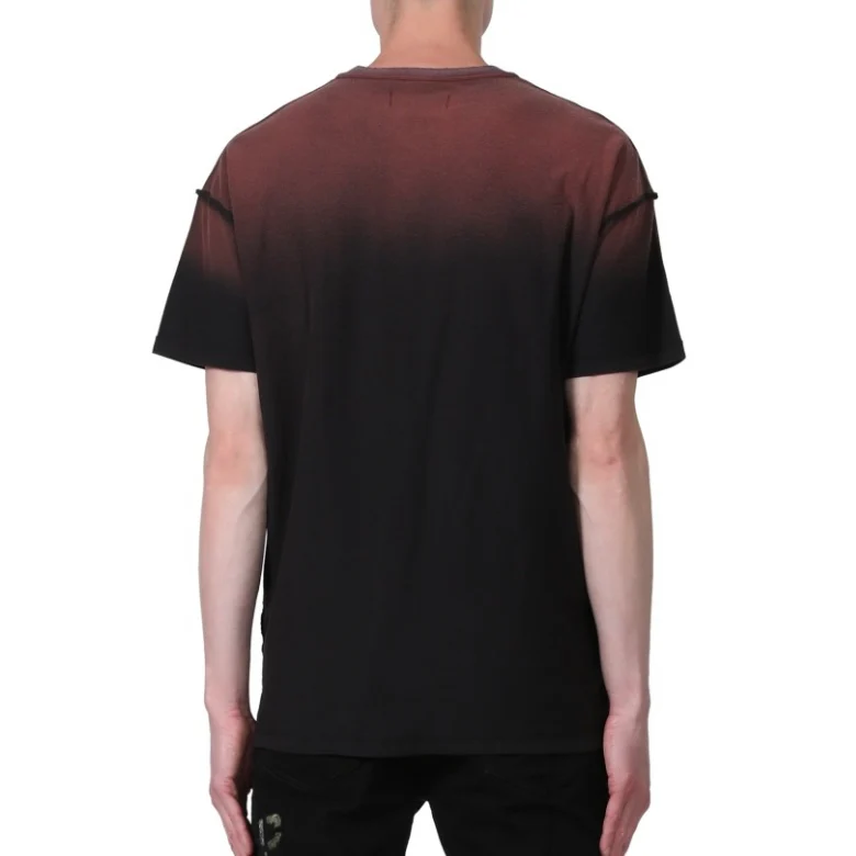 Purple Brand Textured Red Tie Dye S/S Tee - Image 2