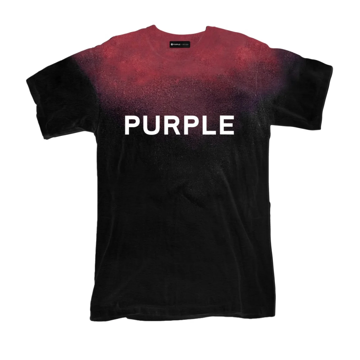 Purple Brand Textured Red Tie Dye S/S Tee - Image 3