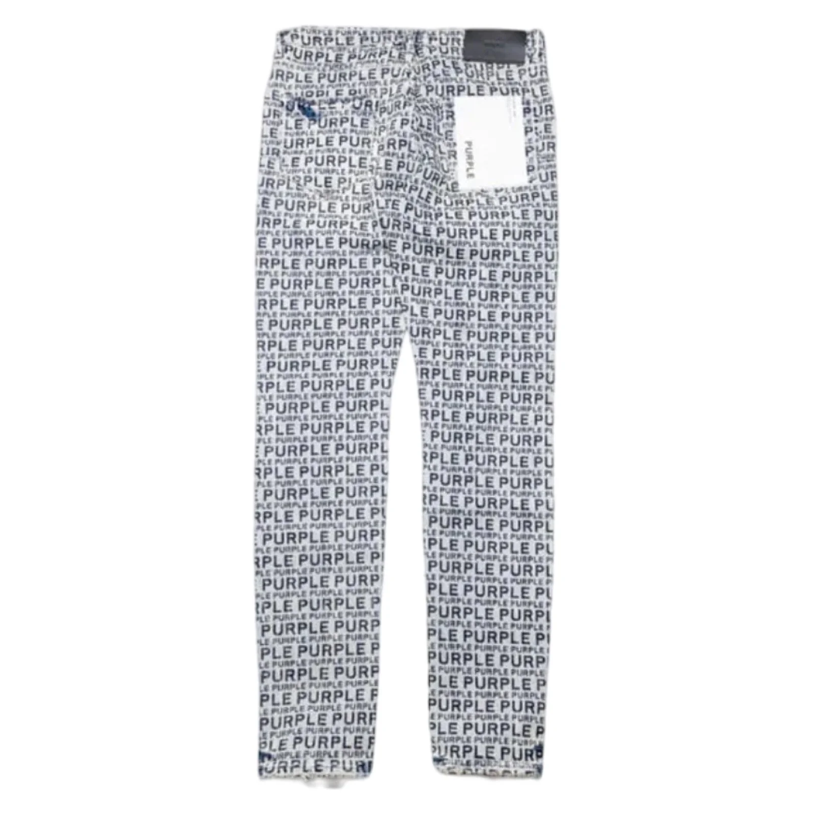 Purple Brand Wordmark Flock Jeans - Image 2