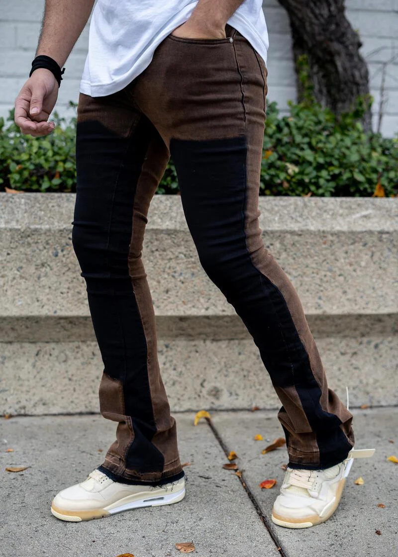 Reelistik Brown Fade Stacked Jeans (RST4146-5) - Image 3