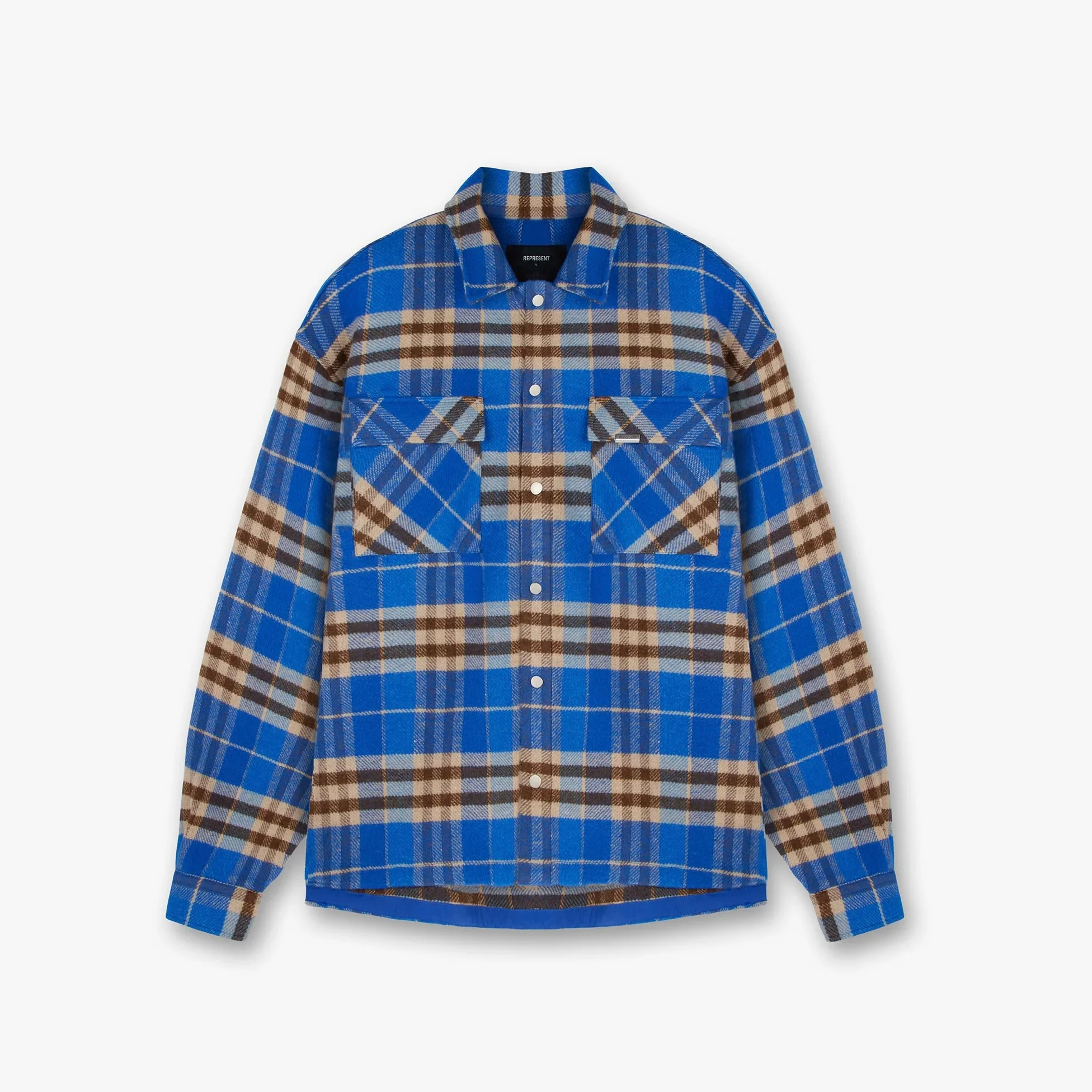 Represent Heavyweight Initial Cobalt Flannel Shirt - Image 2