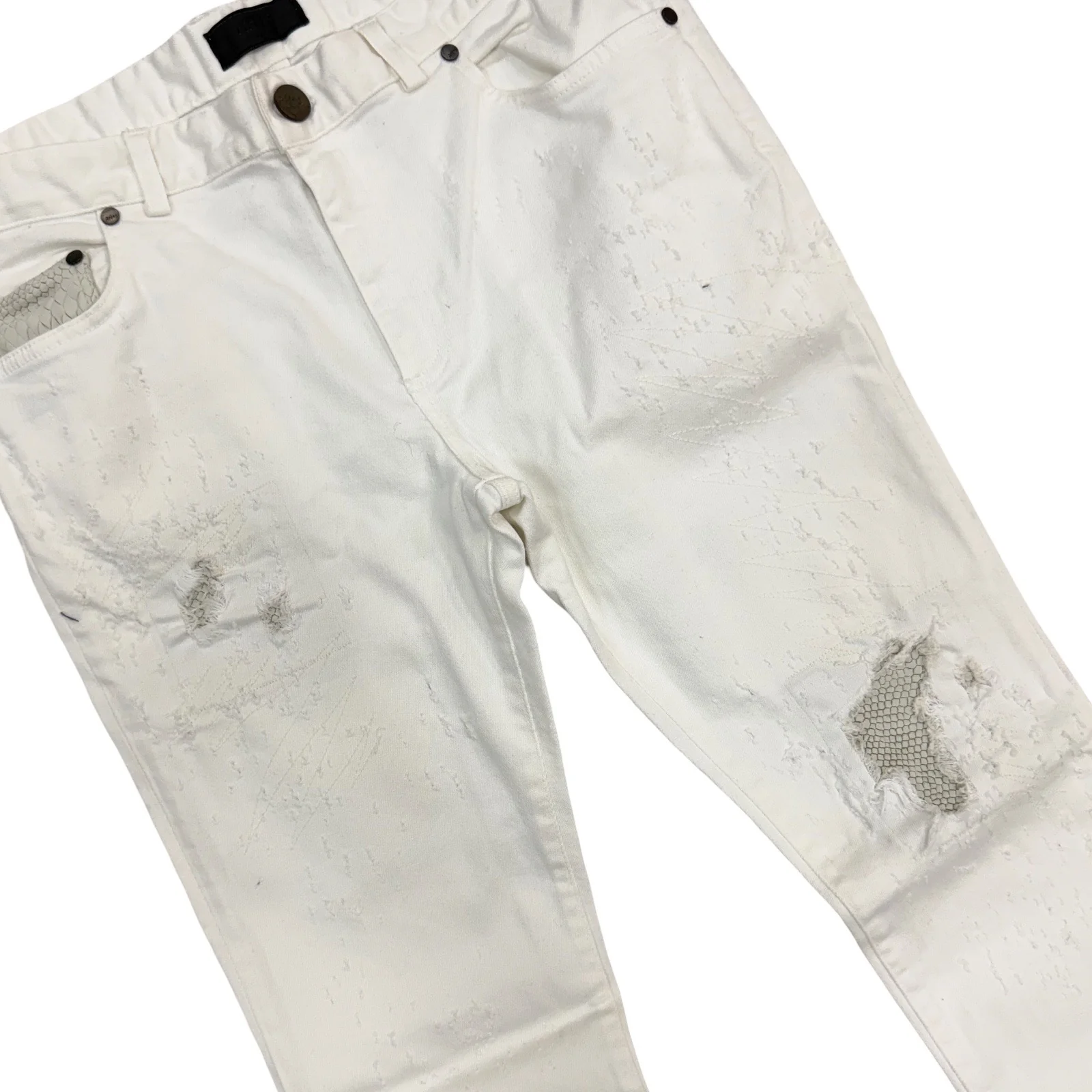 RH45 London “Summit” Leather Detail Jeans - Image 2
