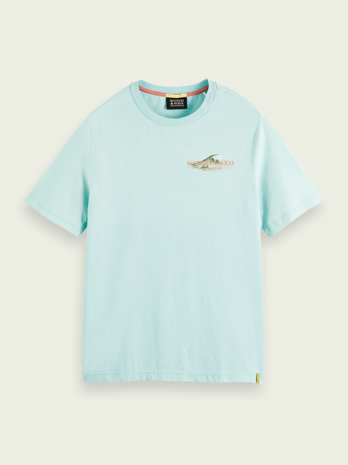Scotch&Soda Organic Graphic Tee In Seafoam (166652) - Image 2