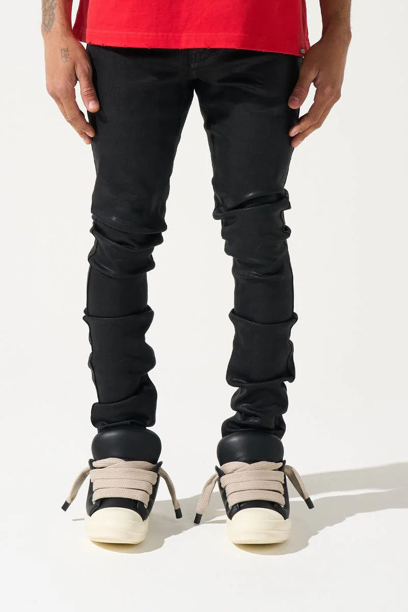 Serenede “Onyx” Coated Black Jeans - Image 2