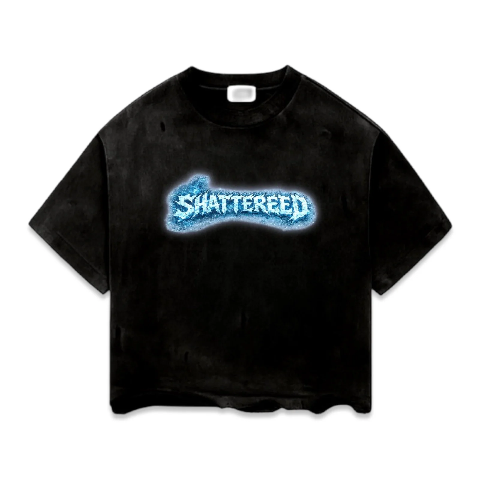 Shattered Hearts “Icy” Black Tee - Image 2