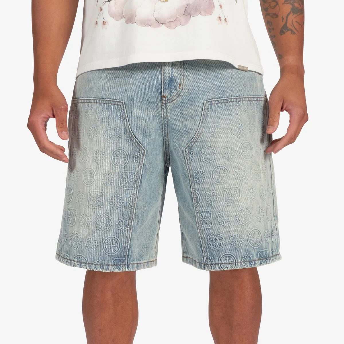 Sugarhill “Carloman” Embossed Stone Shorts - Image 2