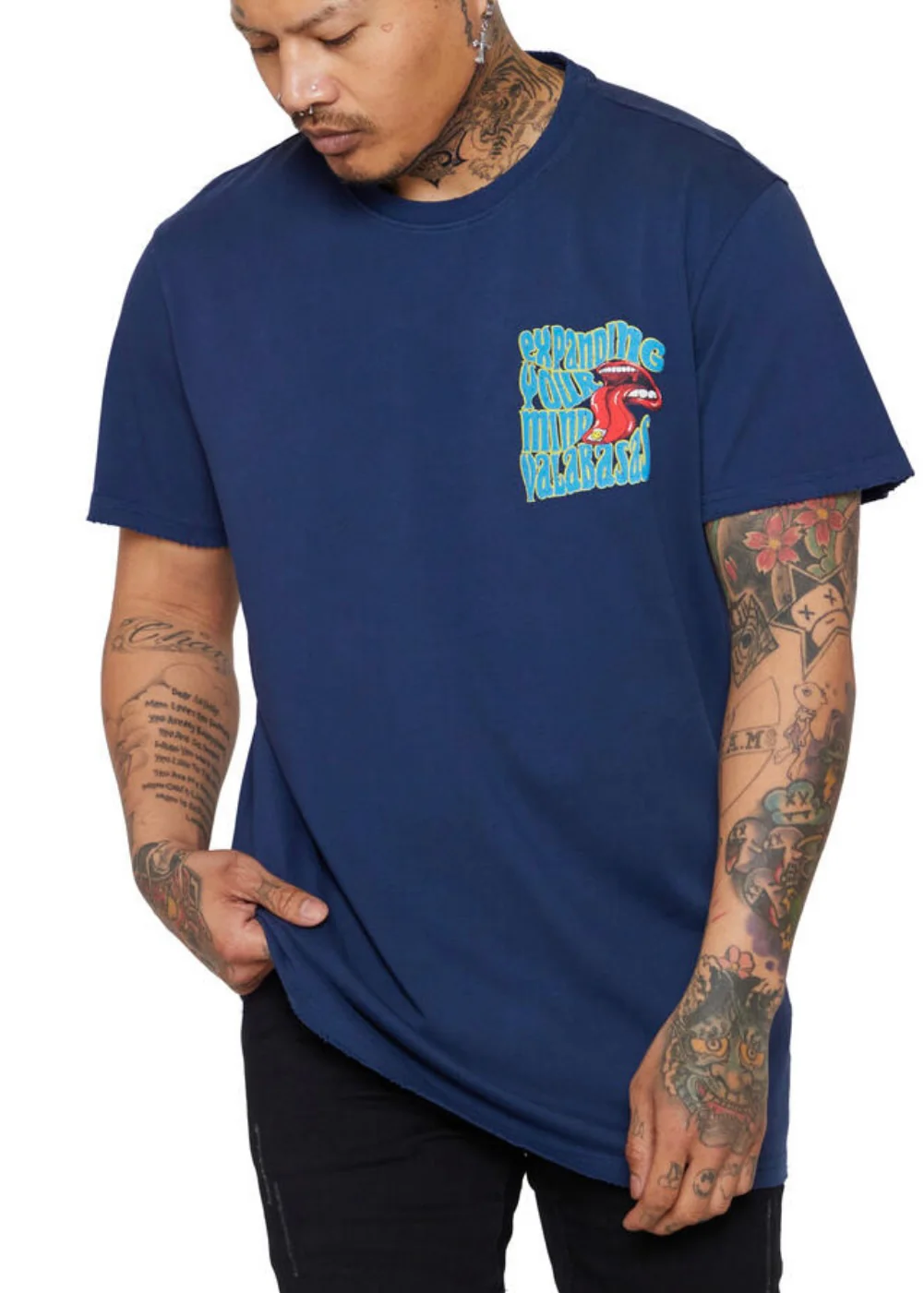 Valabasas “Mind Tabs” Navy Tee - Image 2