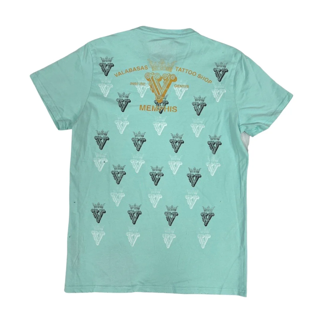 Valabasas “Skull Viper” Vintage Teal Tee - Image 2